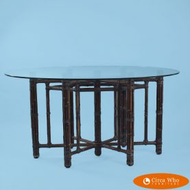 McGuire Faux Bamboo Dining Table