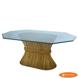 McGuire Wheat Sheaf Dining Table