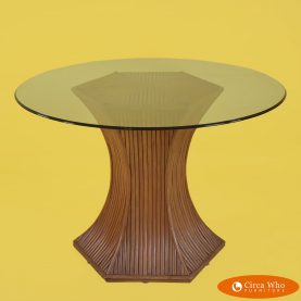 McGuire Wheat Style Hexagon Dining Table
