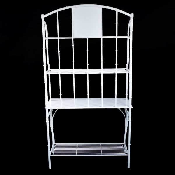 Metal Faux Bamboo Bakers Rack