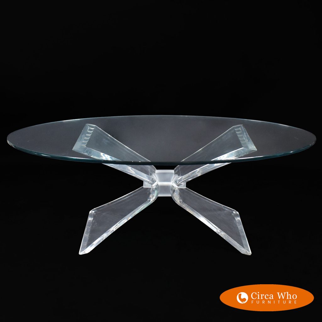 Mid Century Lucite Coffee Table Circa Who