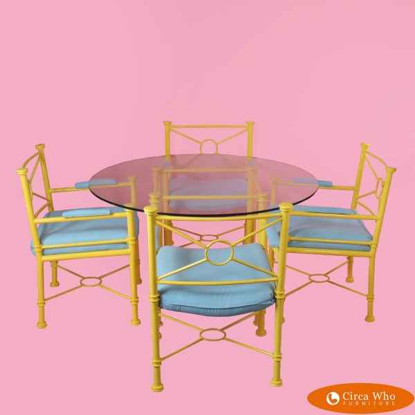 Mid Century Modern Yellow Dining Set