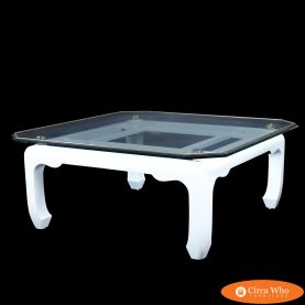 Ming Style Brass Accents Coffee Table