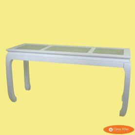 Ming Style Glass Top Console