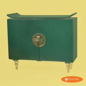 Ming Style Green Cabinet With Lucite