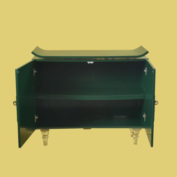 Ming Style Green Cabinet With Lucite