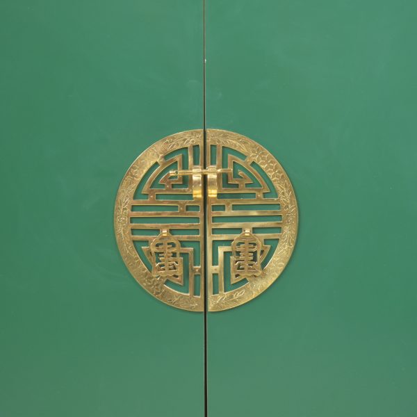 Ming Style Green Cabinet With Lucite