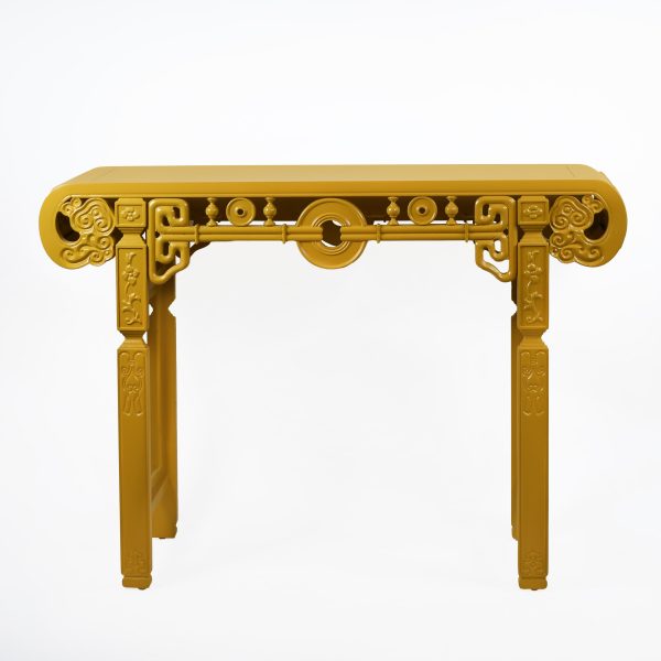 Ming Style Mustard Pagoda Console