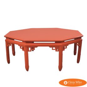 Ming Style Octagonal Orange Coffee Table