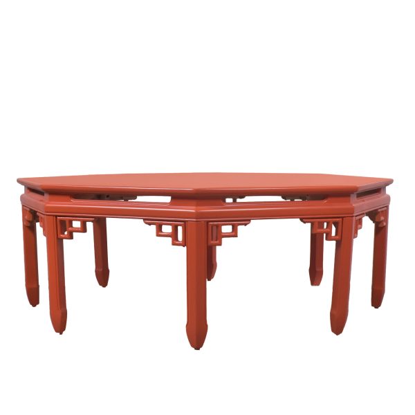 Ming Style Octagonal Orange Coffee Table