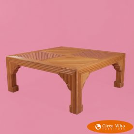 Ming Style Split Reed Coffee Table