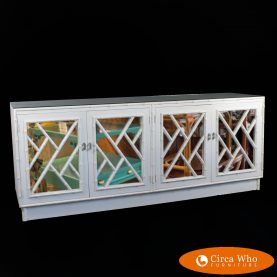 Mirrored Faux Bamboo Fretwork Dresser by Omega