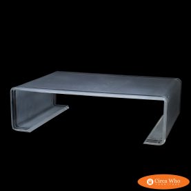 Monumental Lucite Greek Key Coffee Table