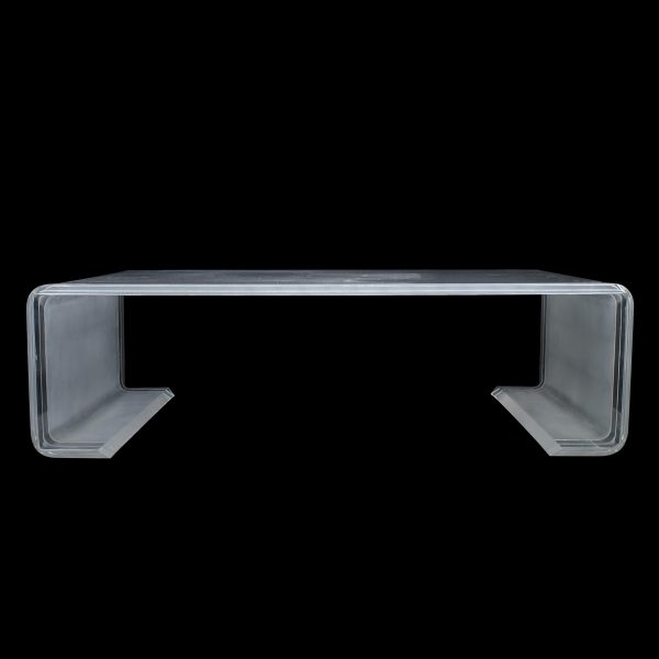 Monumental Lucite Greek Key Coffee Table
