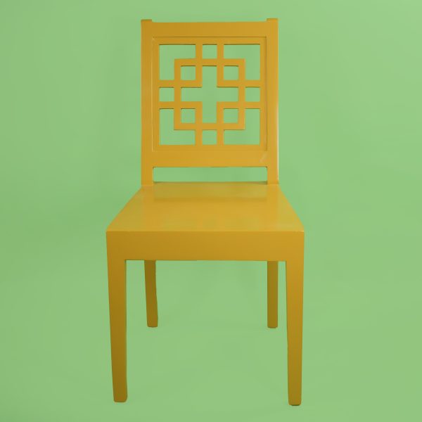 Mustard Fretwork Desk Chair