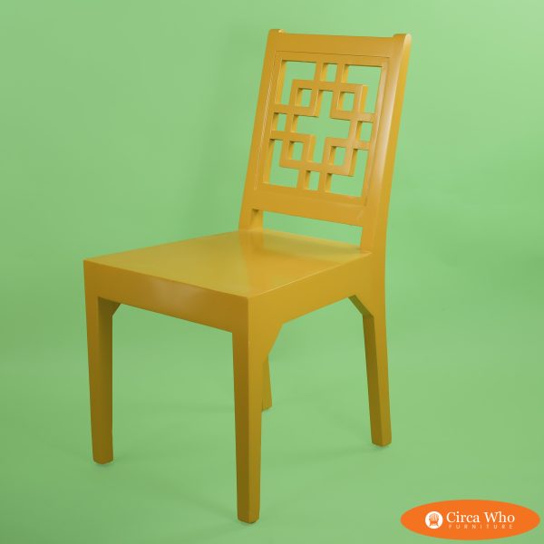 Mustard Fretwork Desk Chair
