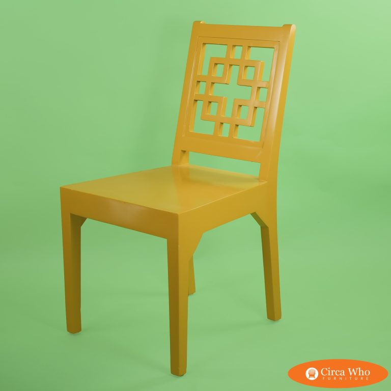 Mustard Fretwork Desk Chair