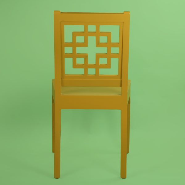 Mustard Fretwork Desk Chair