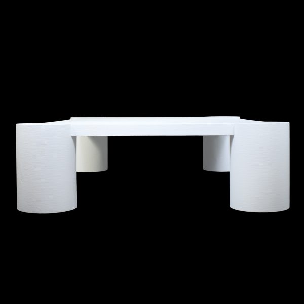Newly Lacquered Grasscloth Coffee Table