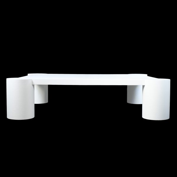 Newly Lacquered Grasscloth Coffee Table