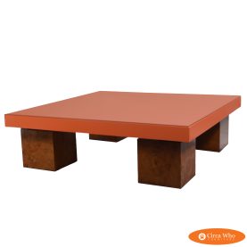 Orange Burl Coffee Table