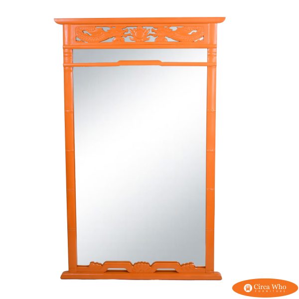 Orange Chinoiserie Mirror