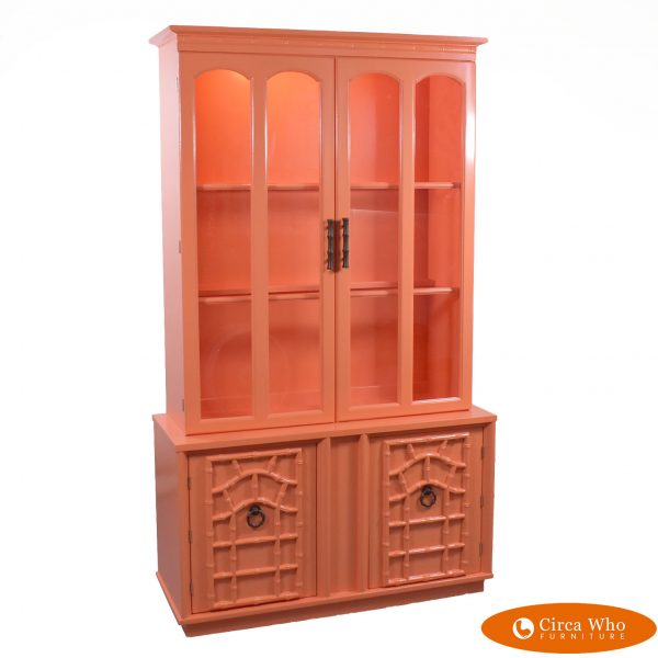 Orange Faux Bamboo Cabinet