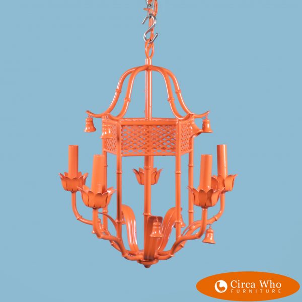 Orange Faux Bamboo with Bells