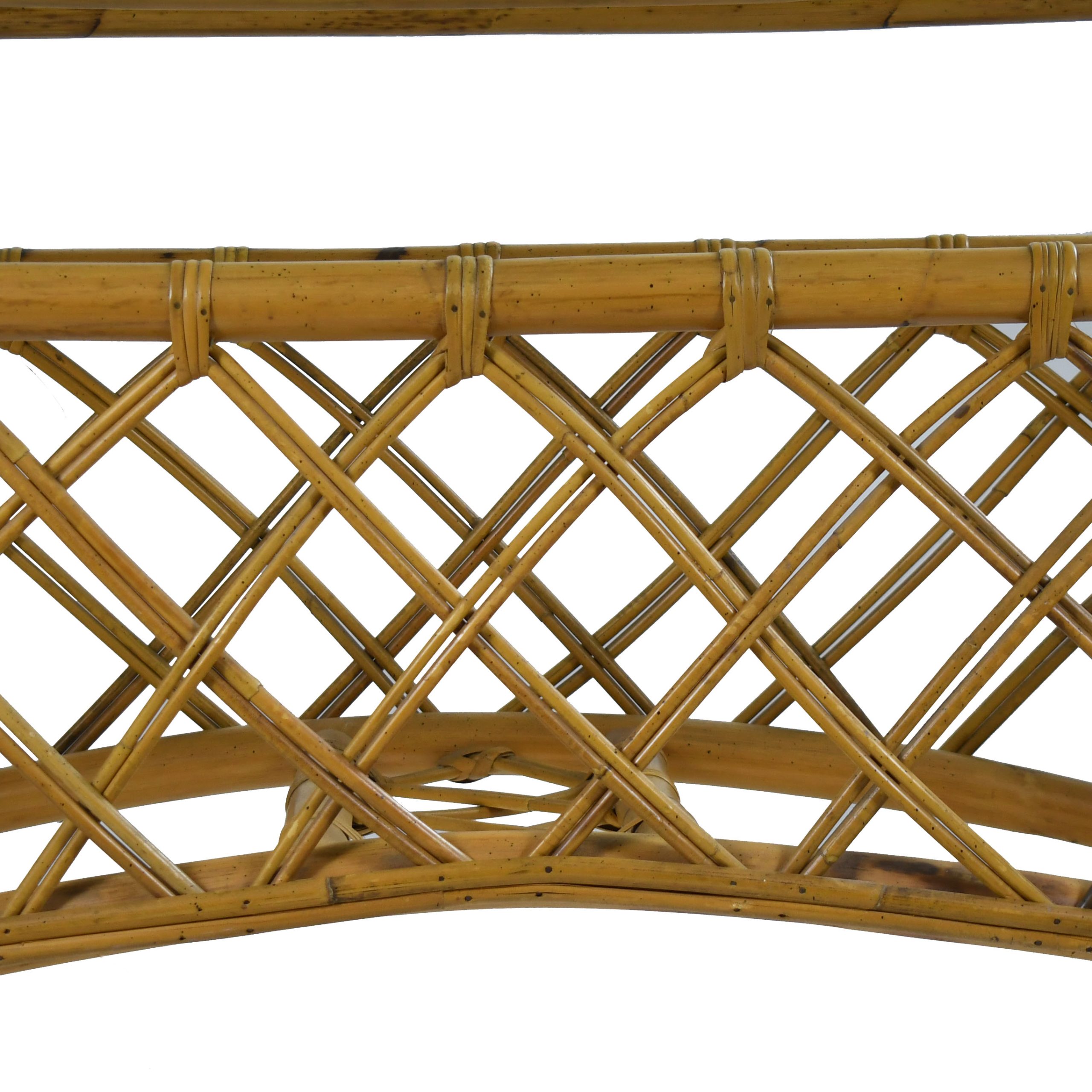 Organic Bamboo and Rattan Vintage Dining Table