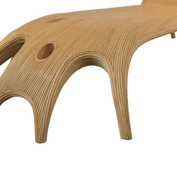 Organic Pencil Reed Crespi Style Chaise Lounge