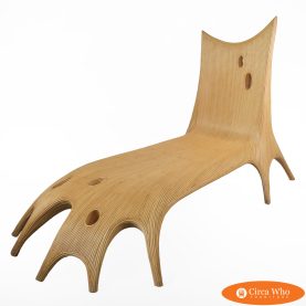 Organic Pencil Reed Crespi Style Chaise Lounge