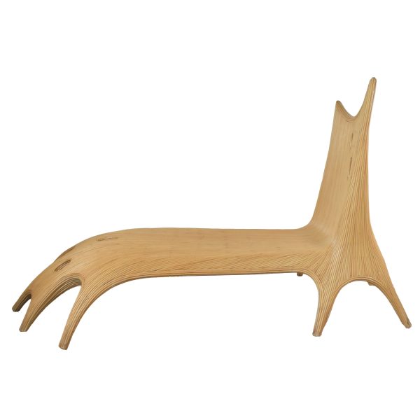 Organic Pencil Reed Crespi Style Chaise Lounge