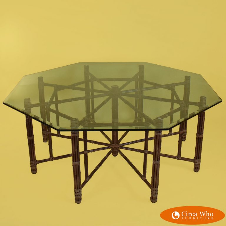 Oversize Octagonal McGuire Dining Table Circa Who