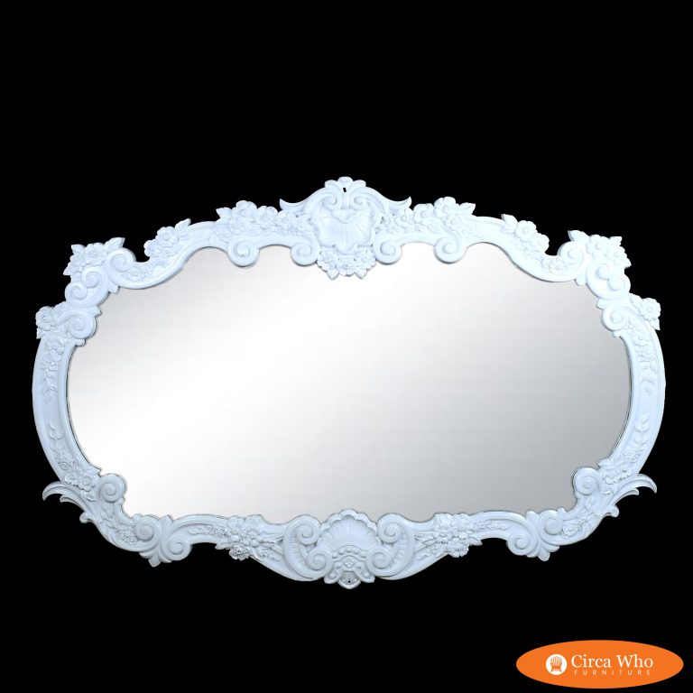 Oversized Floral and Shell Mirror