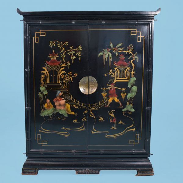Pagoda Handpainted Small Cabinet