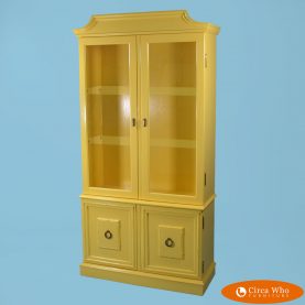 Pagoda Style Yellow Cabinet