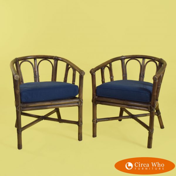 Pair Of McGuire Lounge Chairs