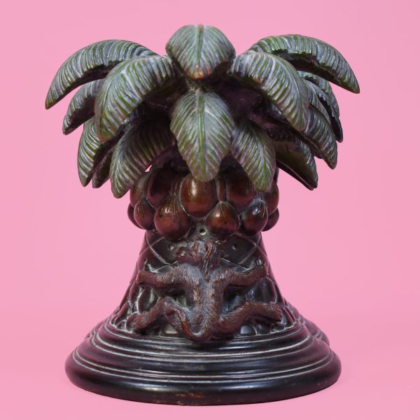 Pair Of Monkey Palm Tree Bookends