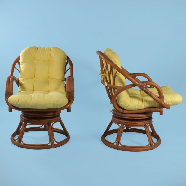 Pair of Albini Style Rattan Chairs