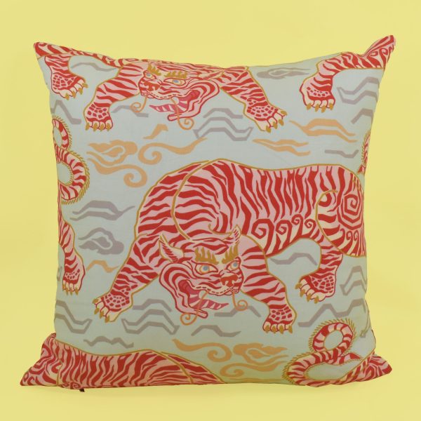 Pair of Aqua Tiger Pillows