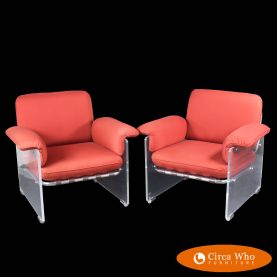 Pair of Argenta Lounge Chairs By pace