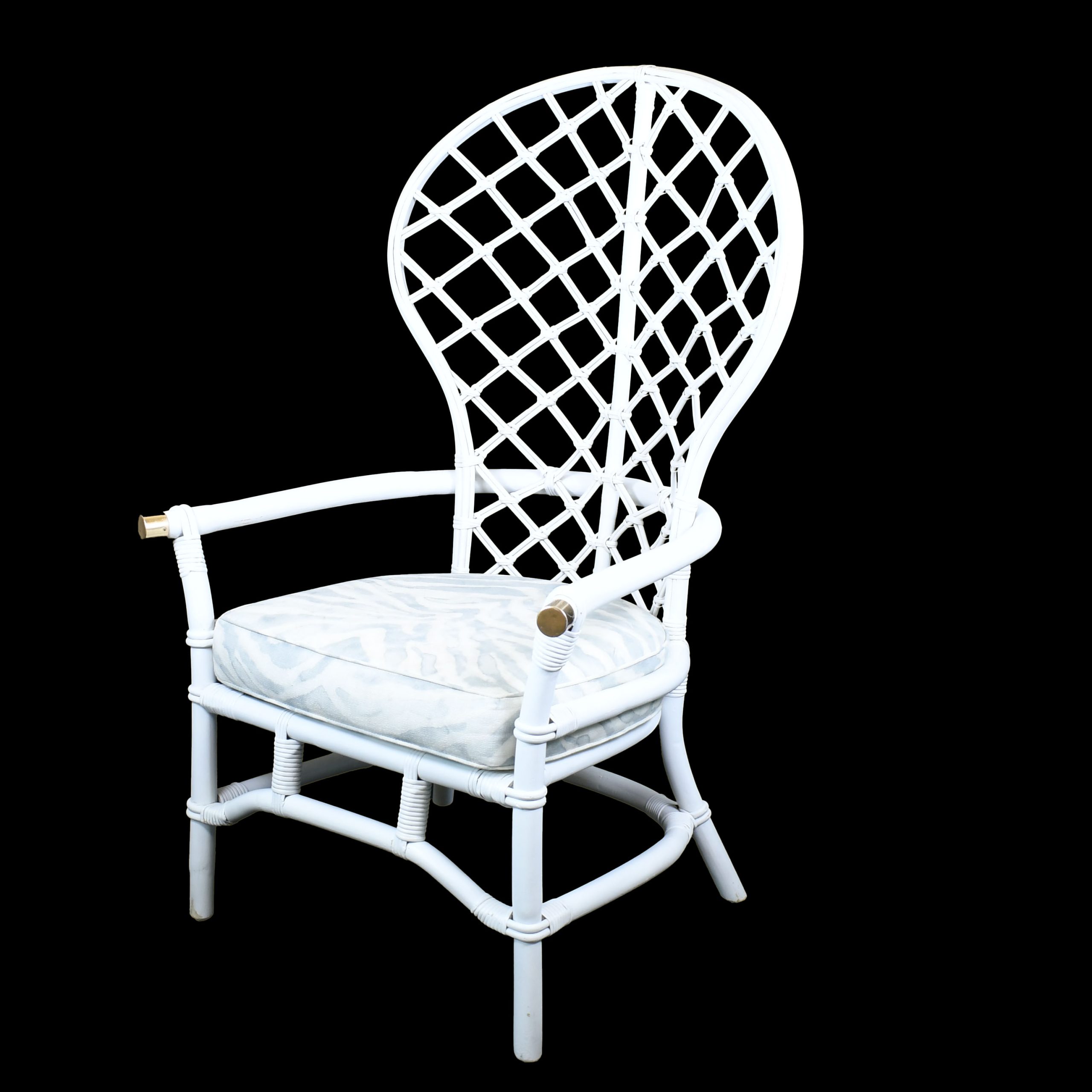 Pair of Ballon Back Rattan Chairs