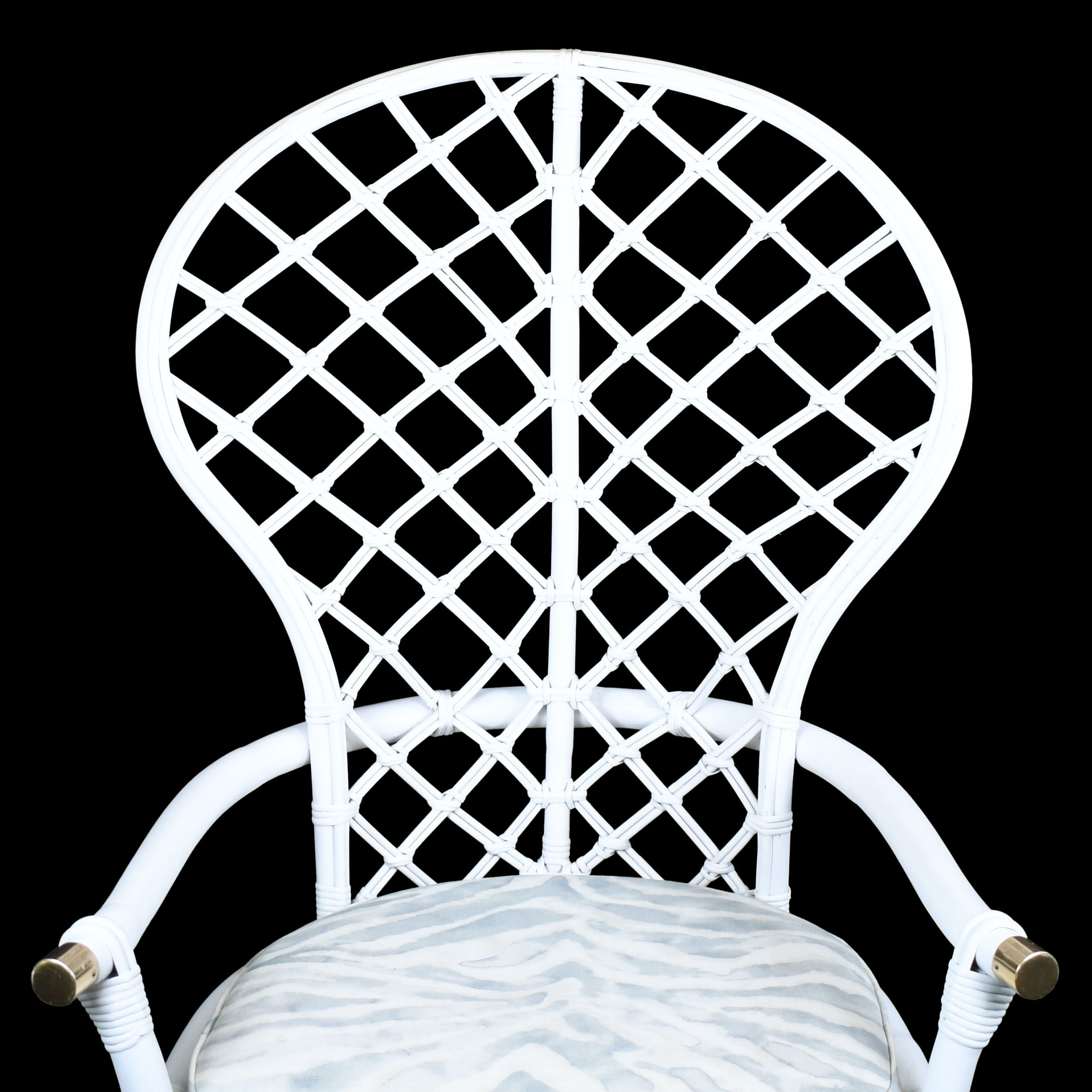 Pair of Ballon Back Rattan Chairs