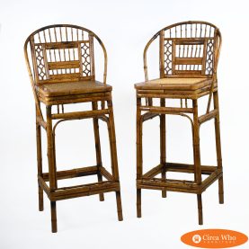 Pair of Bamboo Brighton Counter Stools