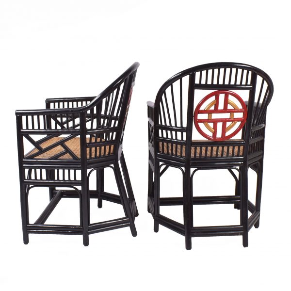 Pair of Black Brighton Style Chairs