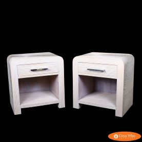 Pair of Blonde Crespi Style Nightstands
