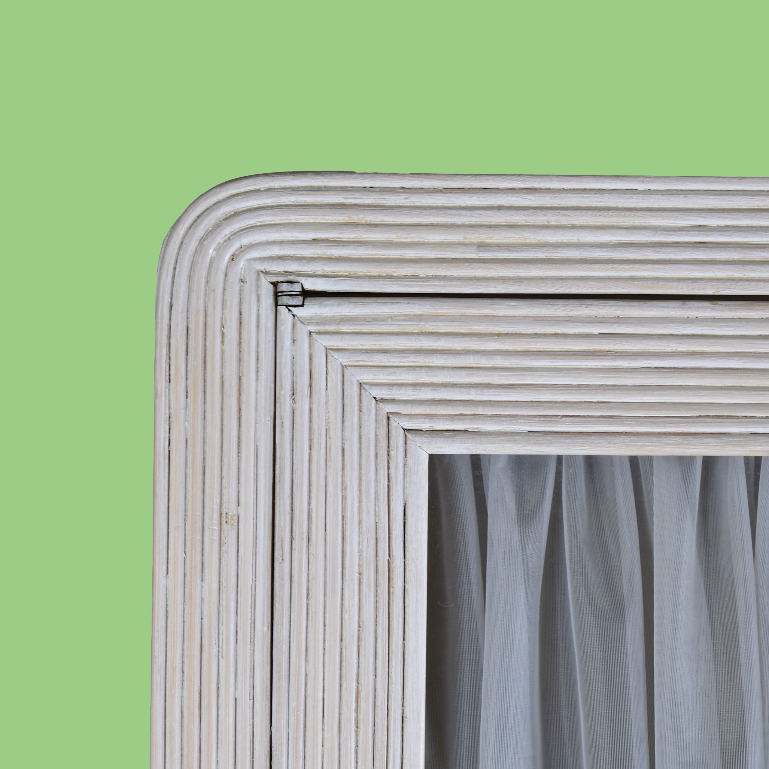 Pair of Blonde Pencil Reed Armoires