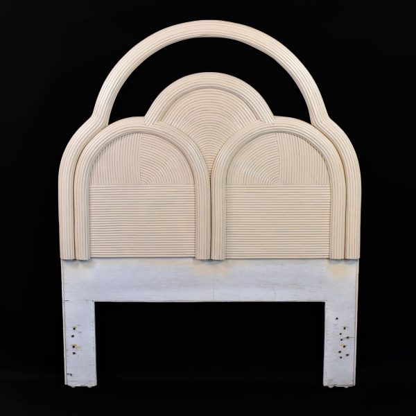 Pair of Blonde Pencil Reed Twin Headboards