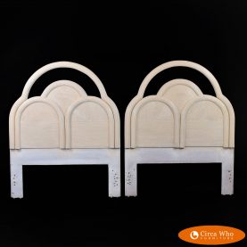 Pair of Blonde Pencil Reed Twin Headboards