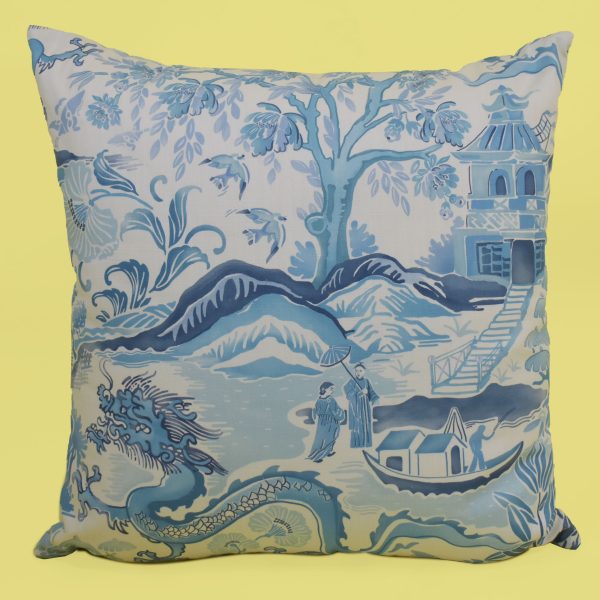 Pair of Blue Dragons Pillows